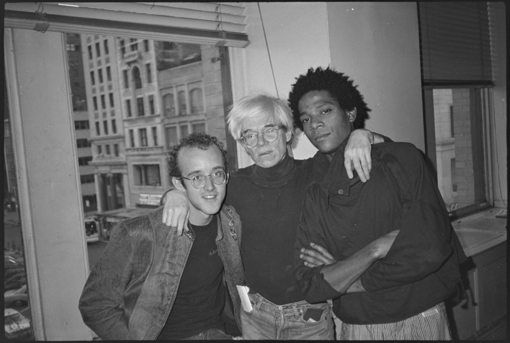 New Yorks Avantgarde: v.l.n.r.: Keith Haring, Andy Warhol, Jean-Marie Basquiat.