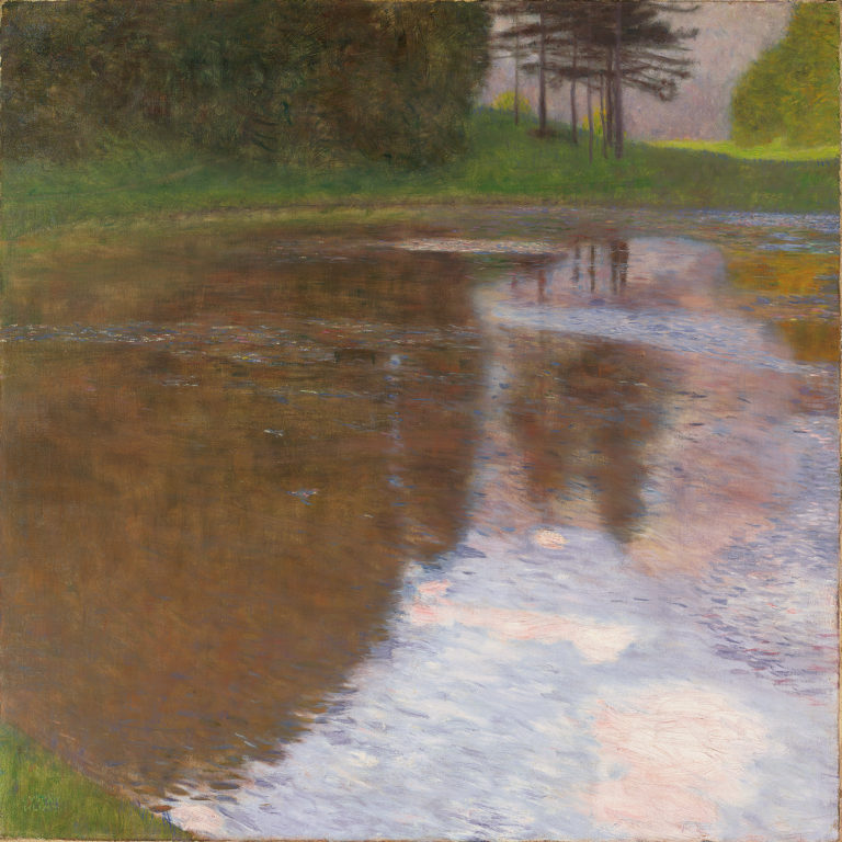 Gustav Klimt: Stiller Weiher, 1899, Egelsee in OÖ, 75,1x75,1cm, Ö/L, Inv. 200